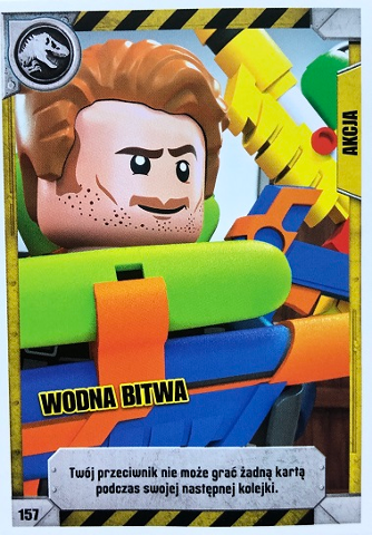 Jurassic World Trading Card Game (Polish) Series 1 - # 157 Wodna bitwa
