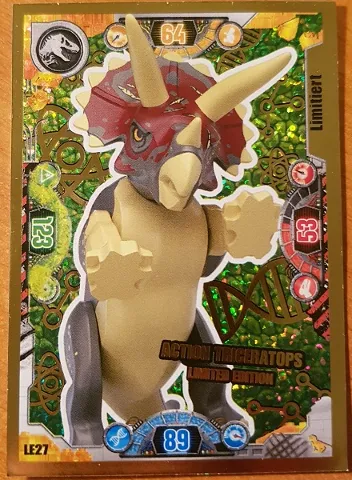 Jurassic World Trading Card Game (German) Series 2 - # LE27 Action Triceratops Limited Edition