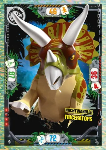 Jurassic World Trading Card Game (German) Series 3 - # 9 Nachtwandler Triceratops