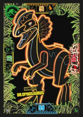 Jurassic World Trading Card Game (German) Series 3 - # 11 Dunkler Dilophosaurus