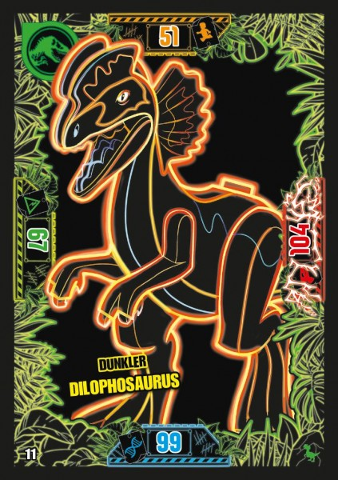 Jurassic World Trading Card Game (German) Series 3 - # 11 Dunkler Dilophosaurus