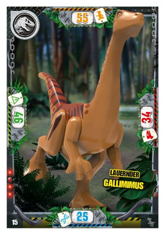 Jurassic World Trading Card Game (German) Series 3 - # 15 Lauernder Gallimimus