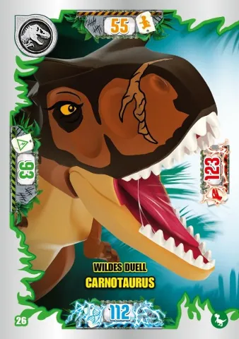 Jurassic World Trading Card Game (German) Series 3 - # 26 Wildes Duell Carnotaurus