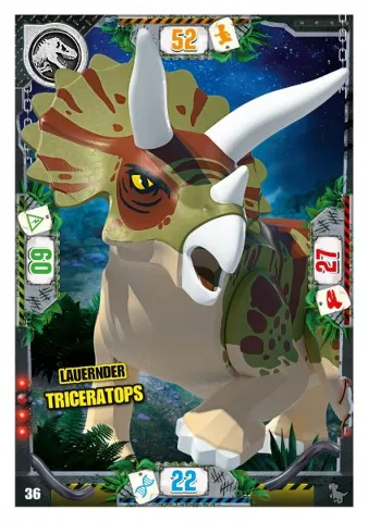 Jurassic World Trading Card Game (German) Series 3 - # 36 Lauernder Triceratops