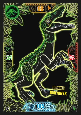 Jurassic World Trading Card Game (German) Series 3 - # 37 Dunkler Baryonyx