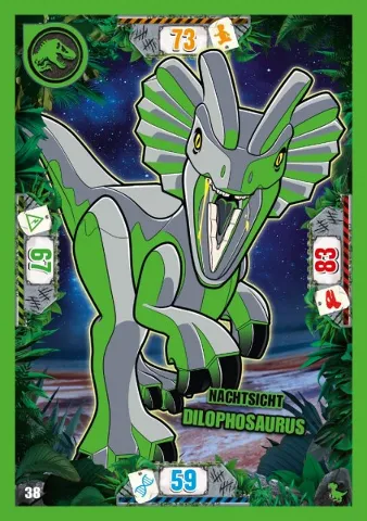 Jurassic World Trading Card Game (German) Series 3 - # 38 Nachtsicht Dilophosaurus