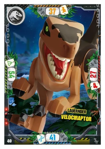 Jurassic World Trading Card Game (German) Series 3 - # 40 Lauernder Velociraptor