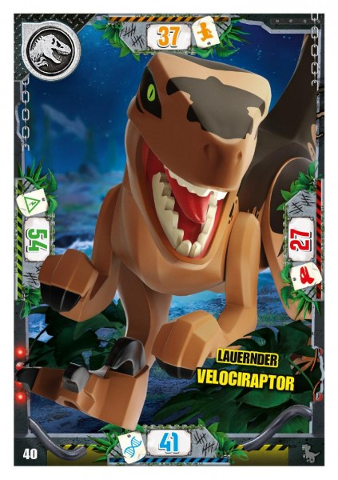 Jurassic World Trading Card Game (German) Series 3 - # 40 Lauernder Velociraptor