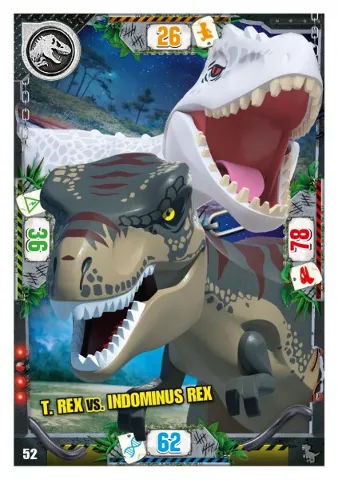 Jurassic World Trading Card Game (German) Series 3 - # 52 T. rex vs. Indominus Rex