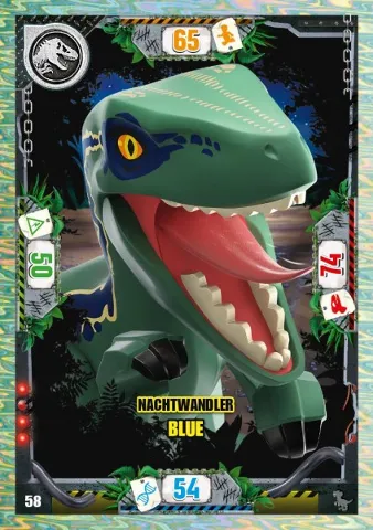 Jurassic World Trading Card Game (German) Series 3 - # 58 Nachtwandler Blue