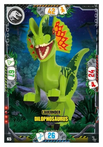 Jurassic World Trading Card Game (German) Series 3 - # 65 Lauernder Dilophosaurus