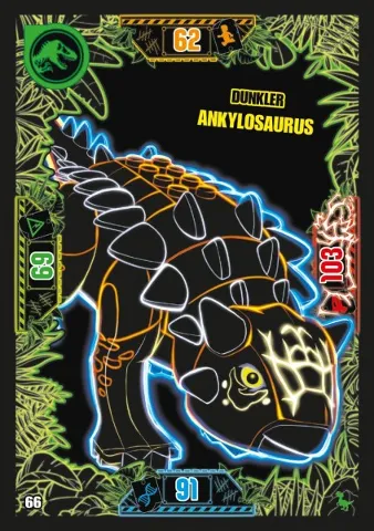Jurassic World Trading Card Game (German) Series 3 - # 66 Dunkler Ankylosaurus