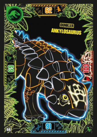 Jurassic World Trading Card Game (German) Series 3 - # 66 Dunkler Ankylosaurus