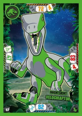 Jurassic World Trading Card Game (German) Series 3 - # 67 Nachtsicht Velociraptor