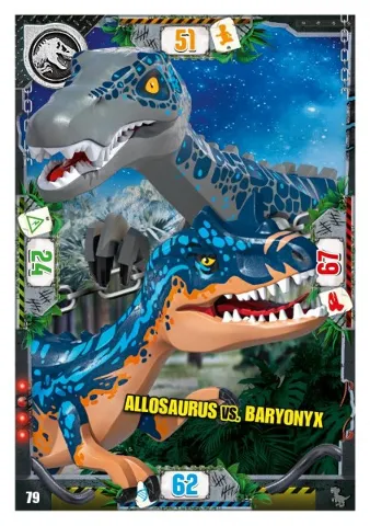 Jurassic World Trading Card Game (German) Series 3 - # 79 Allosaurus vs. Baryonyx
