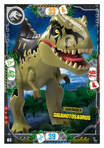 Jurassic World Trading Card Game (German) Series 3 - # 83 Lauernder Giganotosaurus