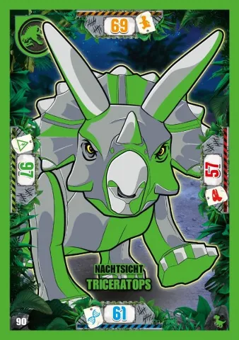 Jurassic World Trading Card Game (German) Series 3 - # 90 Nachtsicht Triceratops