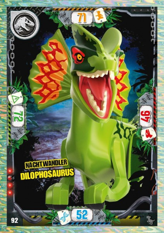 Jurassic World Trading Card Game (German) Series 3 - # 92 Nachtwandler Dilophosaurus