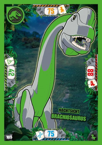 Jurassic World Trading Card Game (German) Series 3 - # 105 Nachtsicht Brachiosaurus