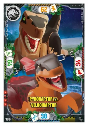 Jurassic World Trading Card Game (German) Series 3 - # 106 Pyroraptor vs. Velociraptor