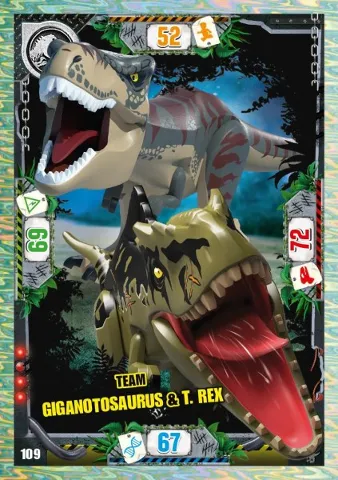 Jurassic World Trading Card Game (German) Series 3 - # 109 Team Giganotosaurus & T. rex