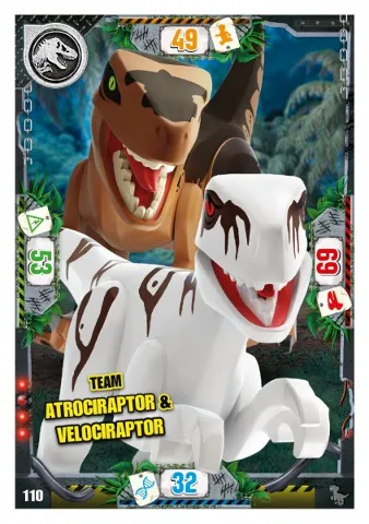 Jurassic World Trading Card Game (German) Series 3 - # 110 TeamAtrociraptor & Velociraptor