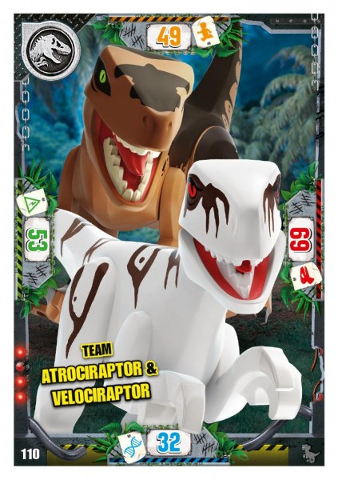 Jurassic World Trading Card Game (German) Series 3 - # 110 TeamAtrociraptor & Velociraptor
