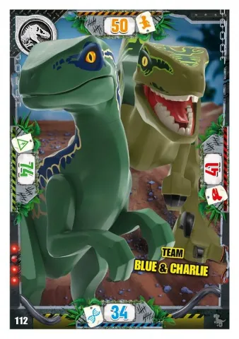 Jurassic World Trading Card Game (German) Series 3 - # 112 Team Blue & Charlie