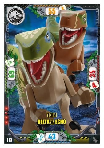 Jurassic World Trading Card Game (German) Series 3 - # 113 Team Delta & Echo