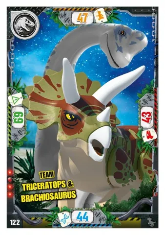 Jurassic World Trading Card Game (German) Series 3 - # 122 Team Triceratops & Brachiosaurus