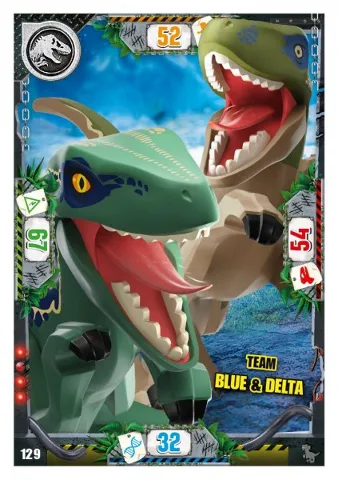 Jurassic World Trading Card Game (German) Series 3 - # 129 Team Blue & Delta