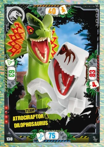 Jurassic World Trading Card Game (German) Series 3 - # 130 Team Atrociraptor & Dilophosaurus