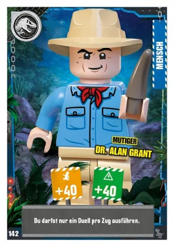 Jurassic World Trading Card Game (German) Series 3 - # 142 Mutiger Dr. Alan Grant