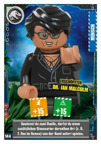 Jurassic World Trading Card Game (German) Series 3 - # 144 Erschöpfter Dr. Ian Malcolm