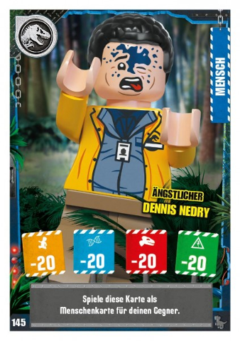 Jurassic World Trading Card Game (German) Series 3 - # 145 Ängstlicher Dennis Nedry