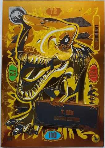 Jurassic World Trading Card Game (German) Series 3 - # LE4 T. rex Golden Edition