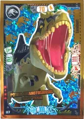 Jurassic World Trading Card Game (German) Series 3 - # LE7 Power Giganotosaurus Limited Edition