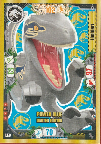 Jurassic World Trading Card Game (German) Series 3 - # LE9 Power Blue Limited Edition