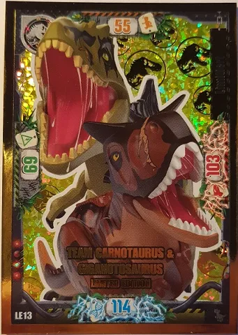 Jurassic World Trading Card Game (German) Series 3 - # LE13 Team Carnotaurus & Giganotosaurus Limited Edition