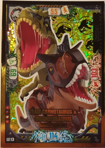 Jurassic World Trading Card Game (German) Series 3 - # LE13 Team Carnotaurus & Giganotosaurus Limited Edition