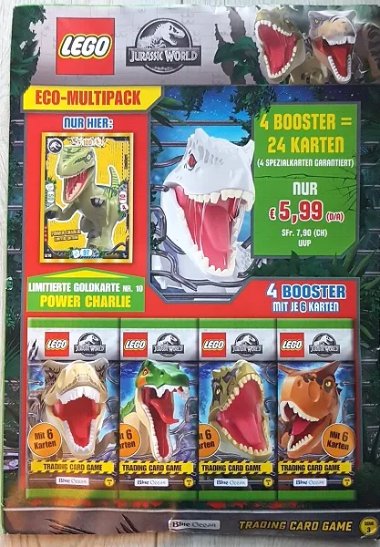 Jurassic World Trading Card Game (German) Series 3 - Eco-multipack (with # LE10 Power Charlie Limited Edition)
