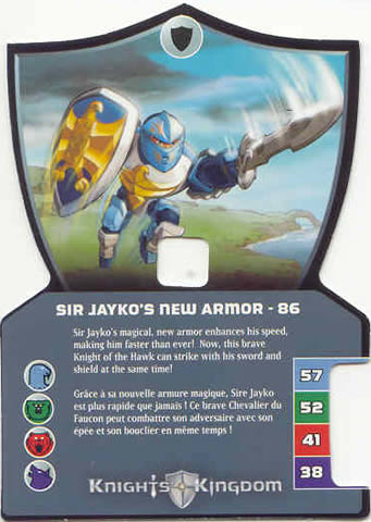 Knights Kingdom II Card, Sir Jayko's New Armor - 86