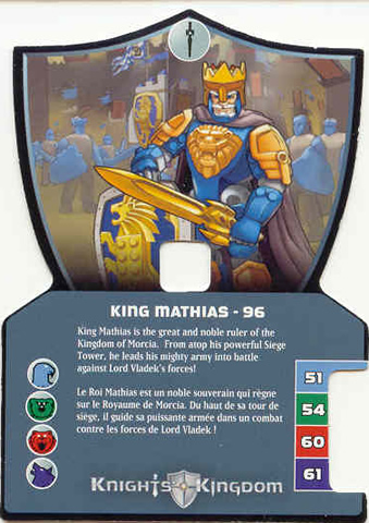 Knights Kingdom II Card, King Mathias - 96