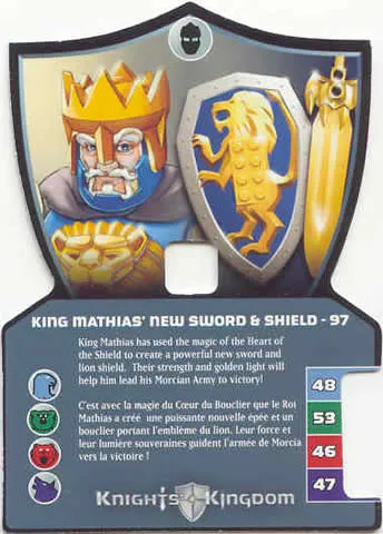 Knights Kingdom II Card, King Mathias' New Sword & Shield - 97