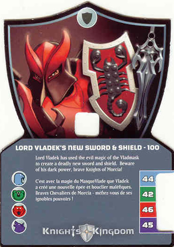Knights Kingdom II Card, Lord Vladek's New Sword & Shield - 100