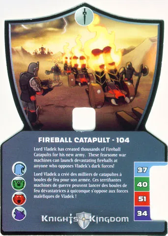 Knights Kingdom II Card, Fireball Catapult - 104