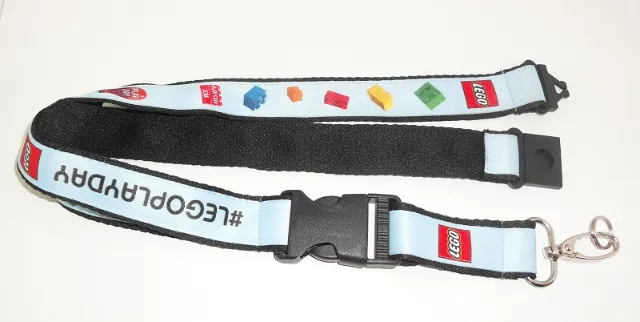 Key Neck Strap with '#LEGOPLAYDAY' Pattern (Play Day 2018)