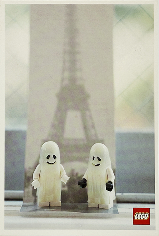Postcard - Lego Art Project 2002 - 023 - 2 Ghost Minifigures