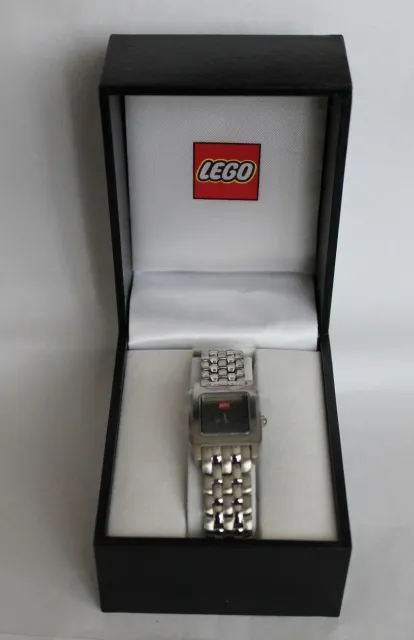 Watch Set, Classic LEGO - Stainless Steel Gray Brickstud Face and Stainless Steel Bracelet