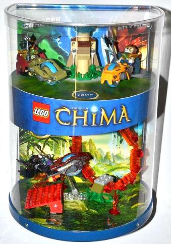 Display Assembled Set, Legends of Chima Sets 70100 and 70115 in Plastic Case